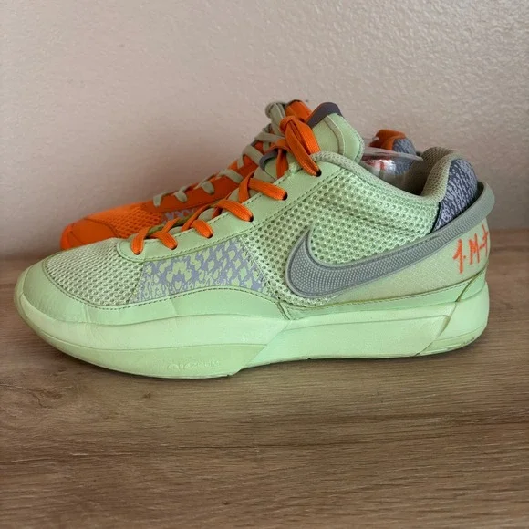 Nike Ja 1 Mismatched Orange Green Basketball Shoes Size 8.5 - Picture 2 of 9